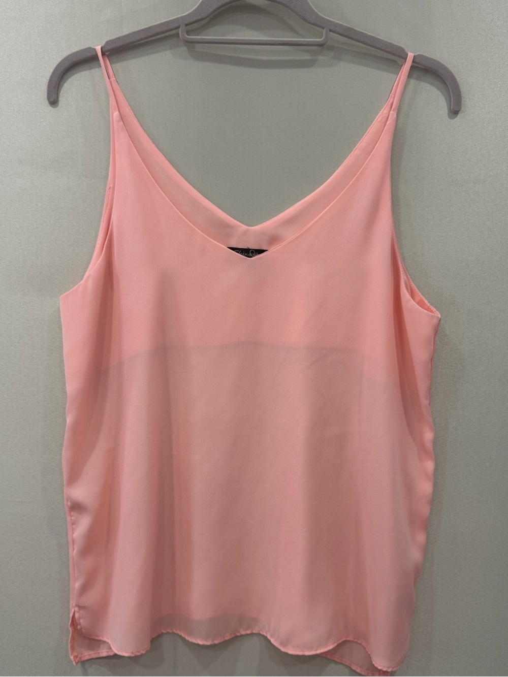 Shinestar Blush Pink V-Neck Camisole Tank